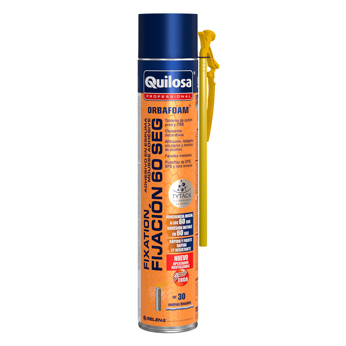 Adhesivo en Espuma PU Fijacion 60 seg Pistola 750 ml Quilosa