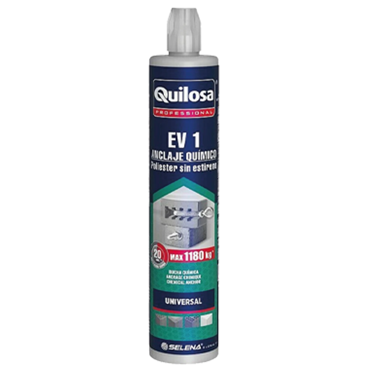Anclaje quimico de 1 tonelada EV1 Quilosa