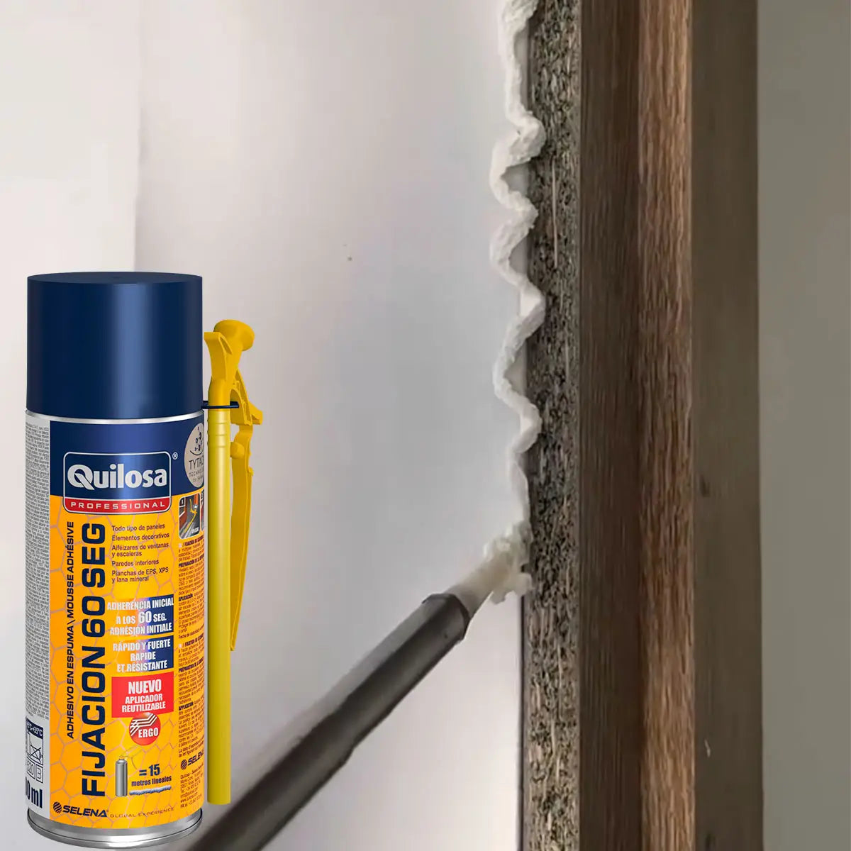 Adhesivo en Espuma PU Fijacion 60 seg con canula 300 ml Quilosa