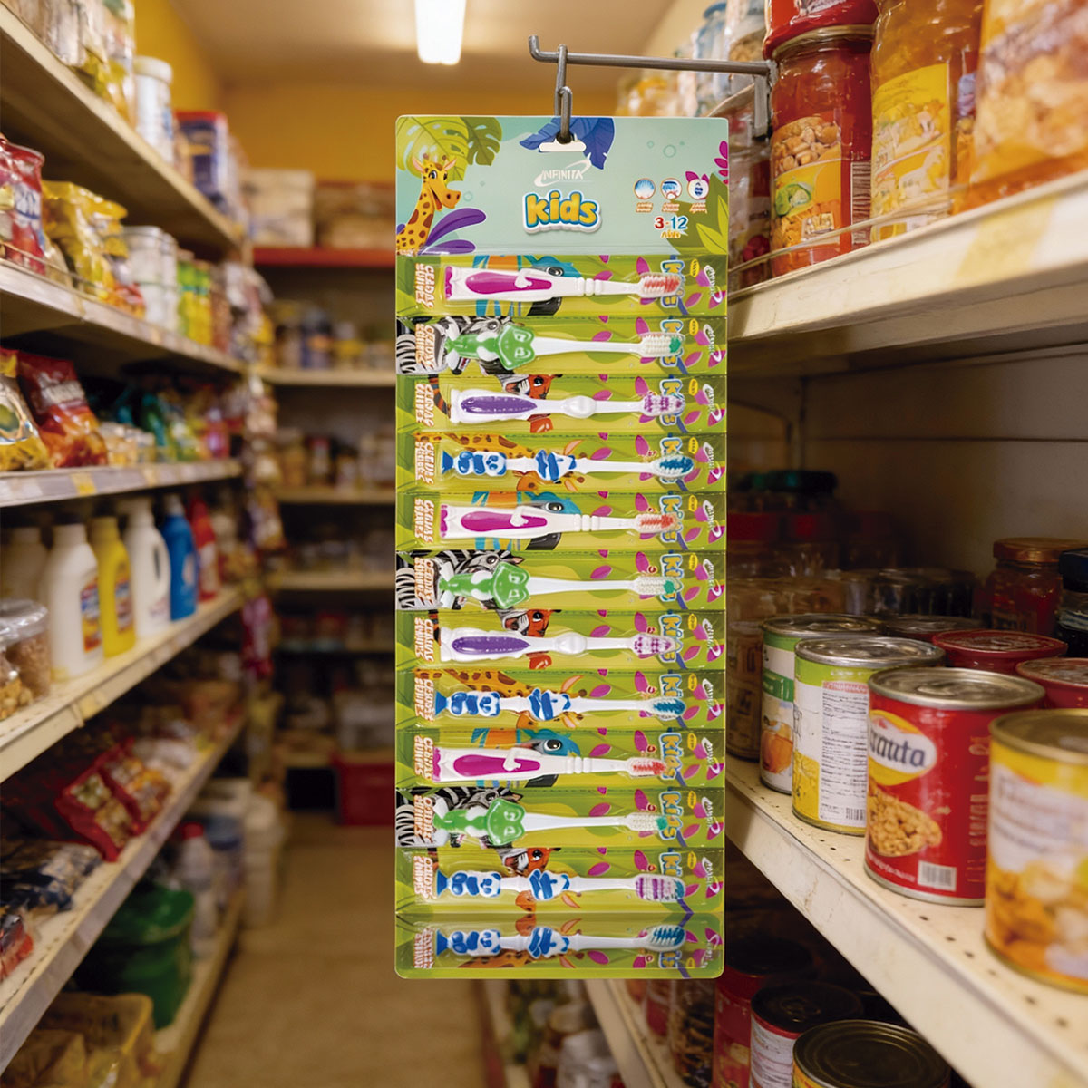 Cepillo de Dientes Infantil Infinita x12 Unidades en Ristra