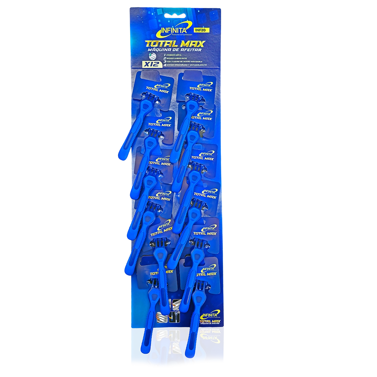 Máquina de Afeitar X12 TOTAL MAX (INF20)