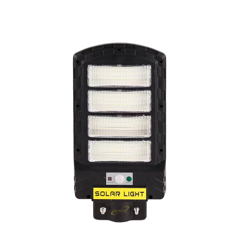 LÁMPARA LED 200W CON CARGADOR SOLAR Y ACCESORIOS (RECTANGULAR)