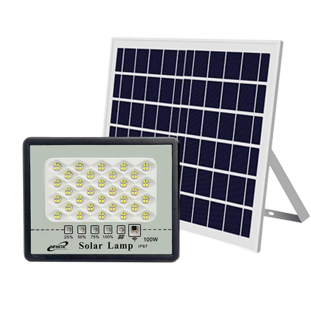 REFLECTOR LED CON CARGADOR SOLAR Y ACCESORIOS (TIPO TABLET)