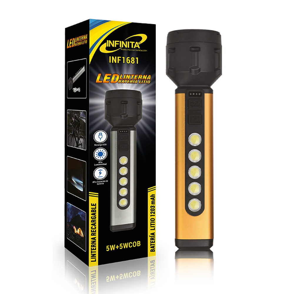Linterna led recargable Premiun Infinita