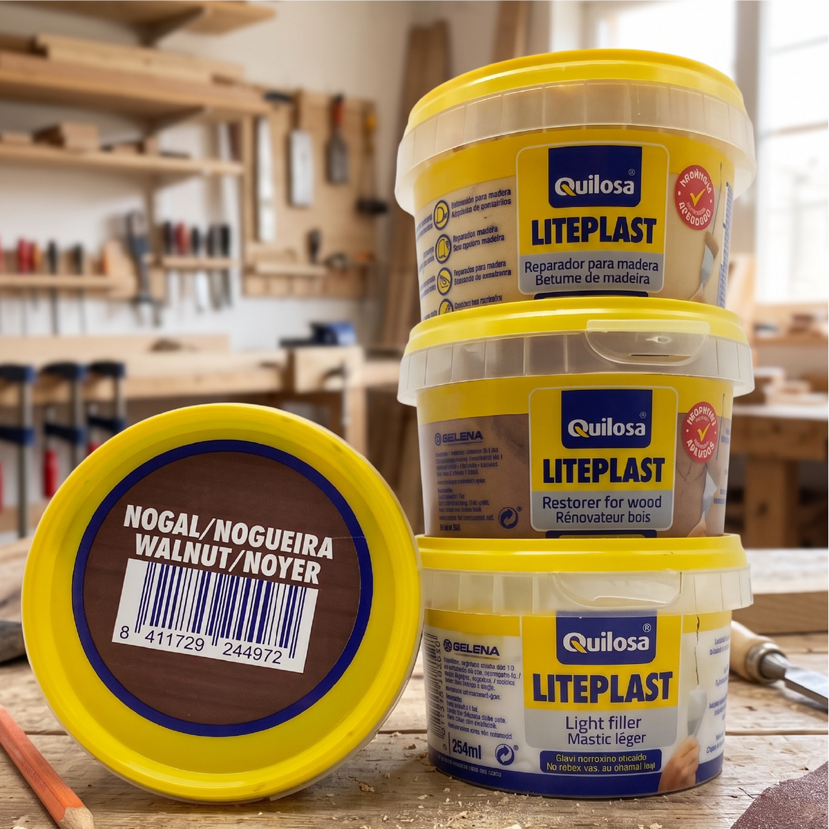 Masilla reparadora para madera LITEPLAST Quilosa