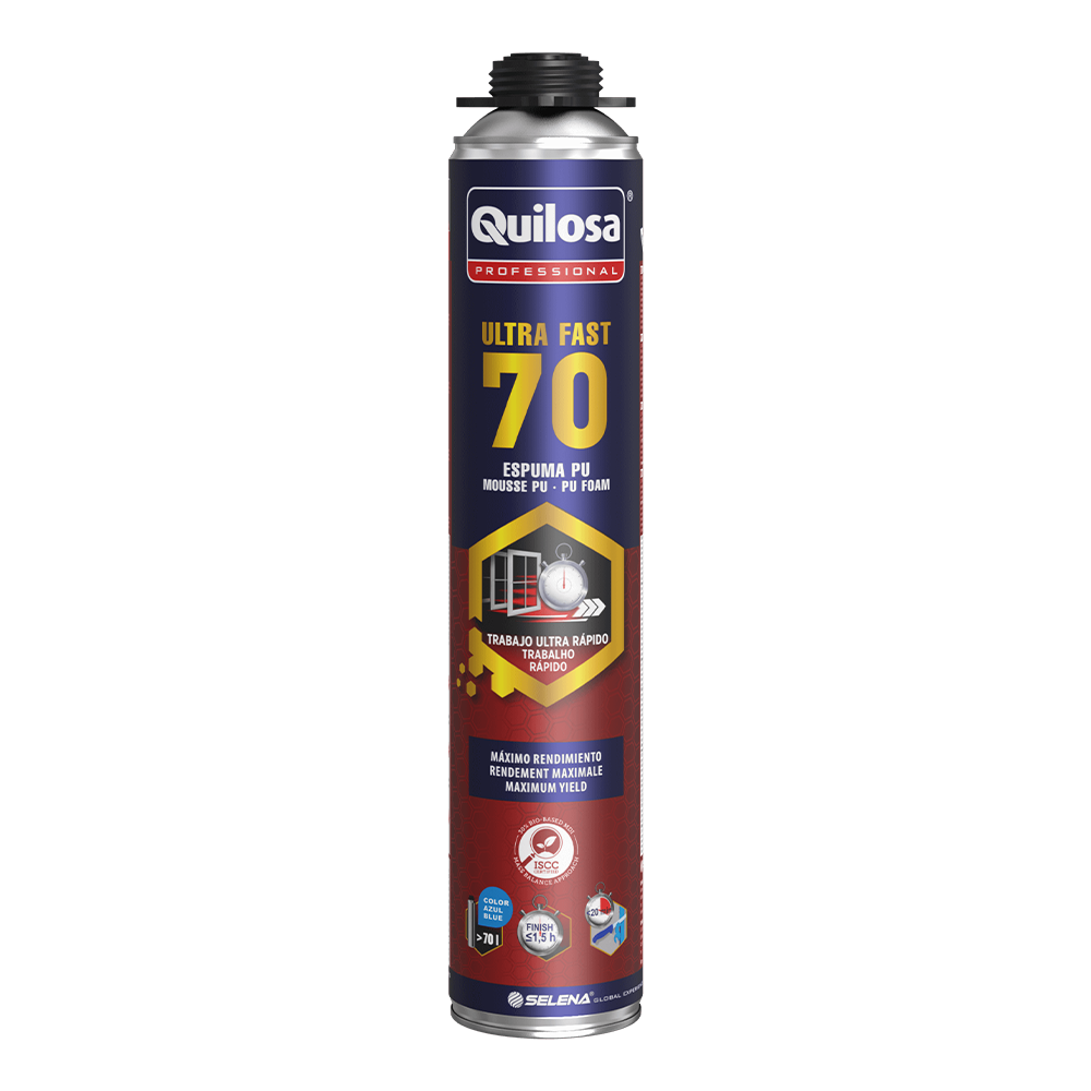Espuma PU para instalacion puertas y ventanas ULTRA FAST 70 Quilosa