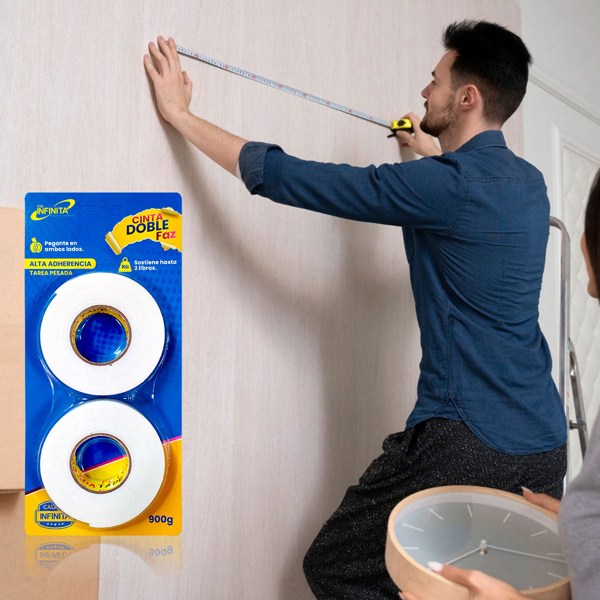 Cinta Doble Faz Infinita 1.8 cm x 2 mts