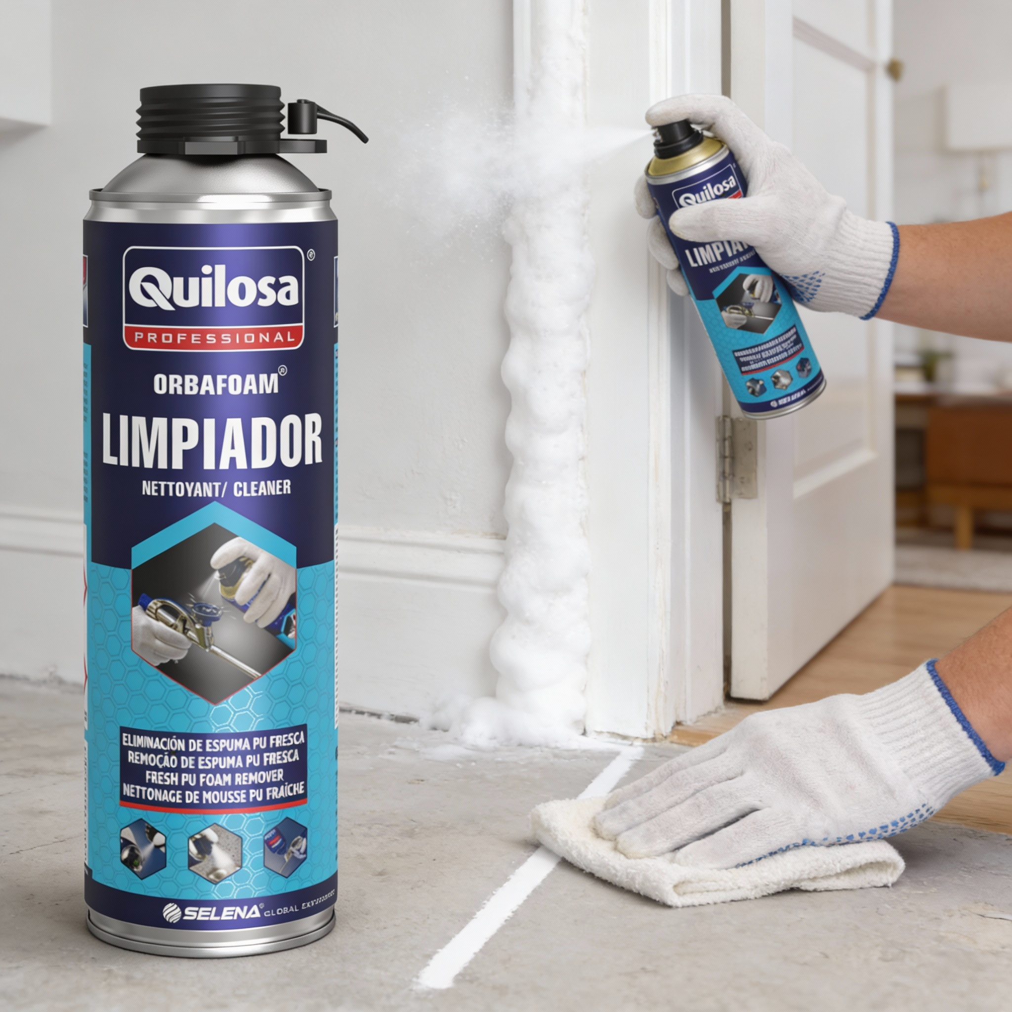 Limpiador de espuma PU Fresca color traslucido Quilosa