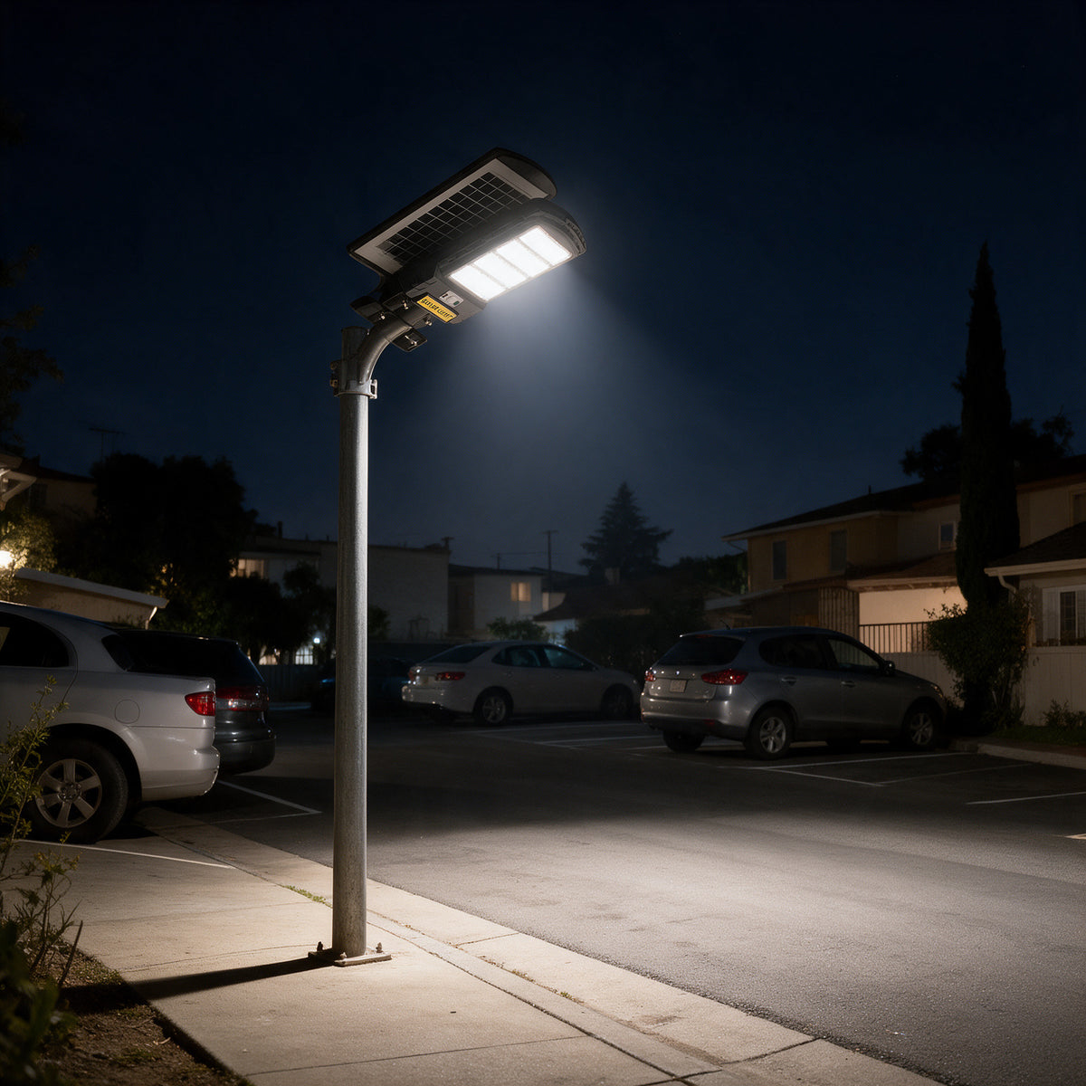 LÁMPARA LED 200W CON CARGADOR SOLAR Y ACCESORIOS (RECTANGULAR)