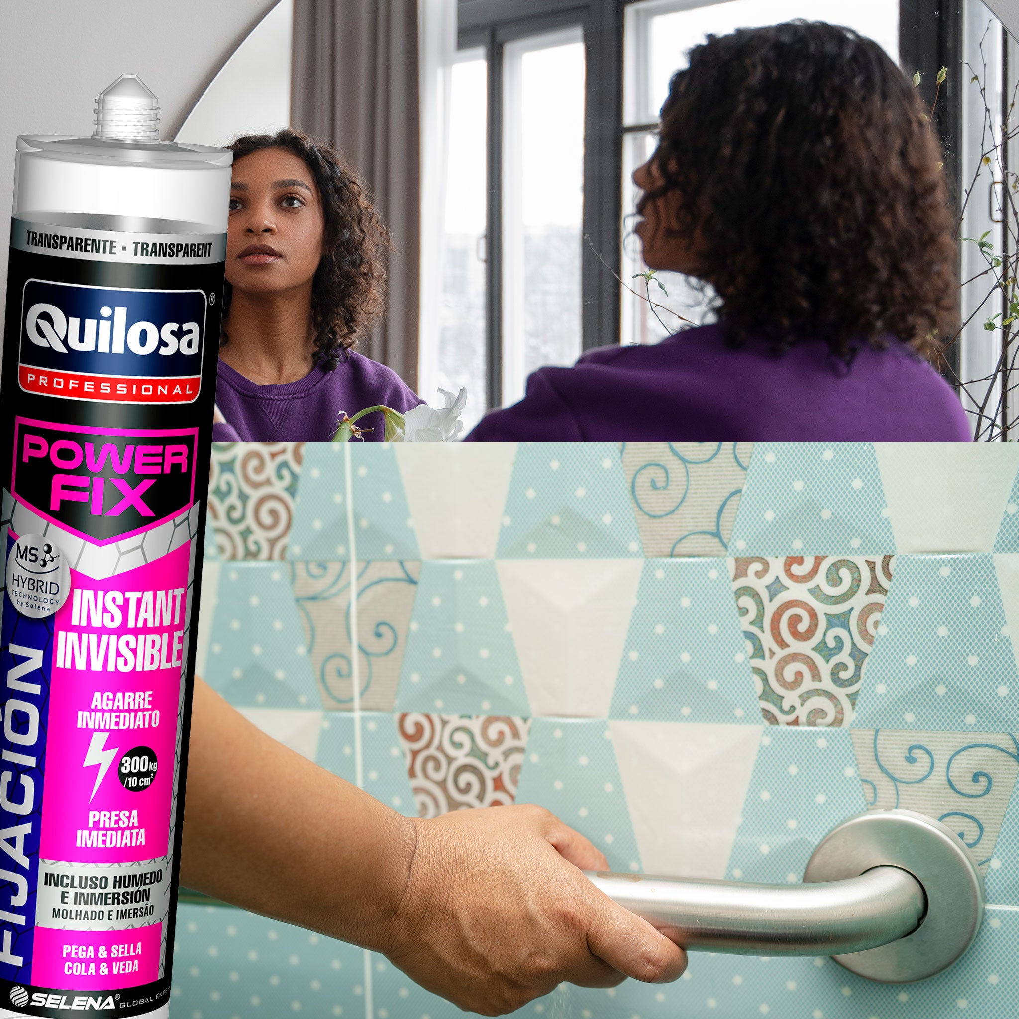 Adhesivo de Montaje POWER FIX Invisible de Quilosa