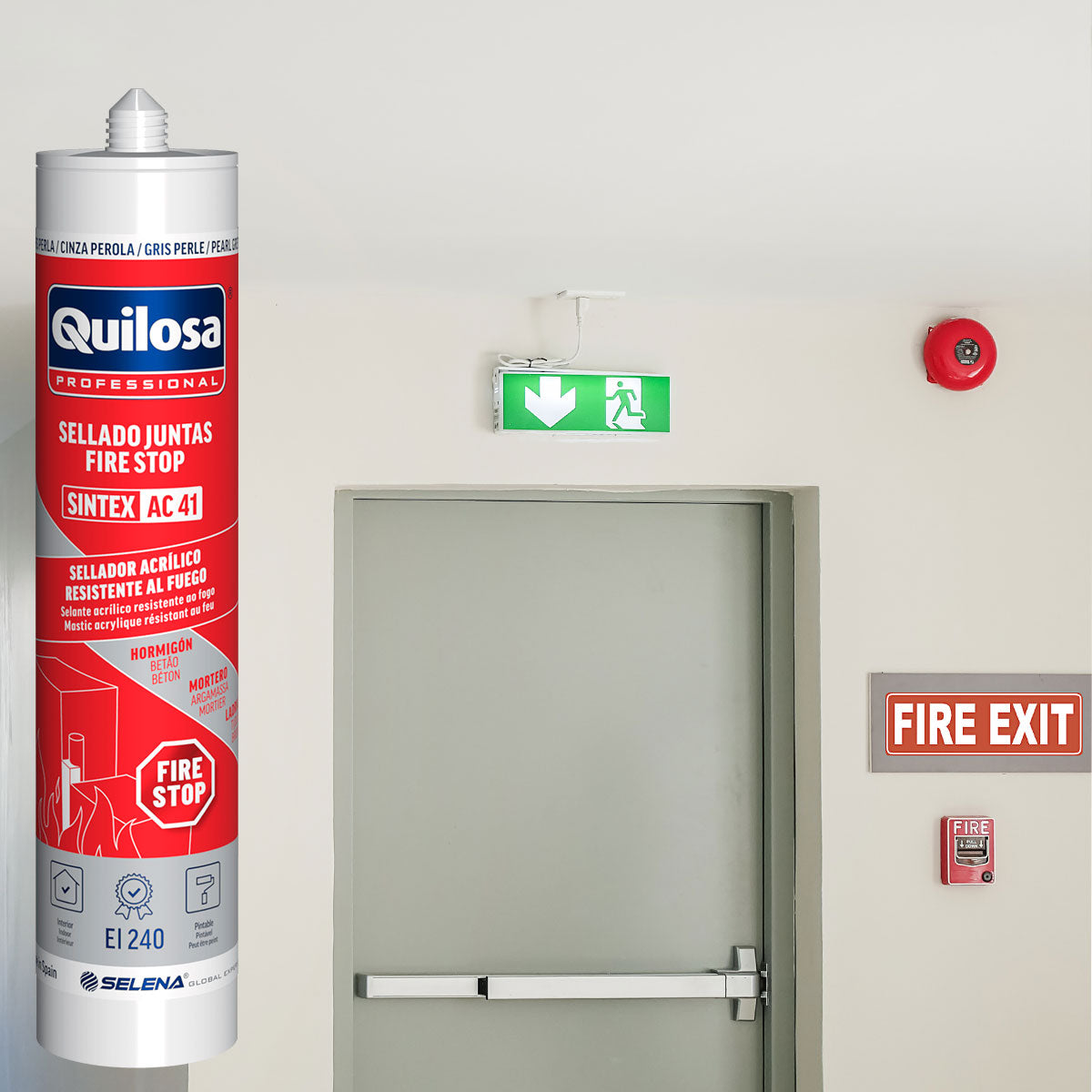 Sellador acrilico corta fuego AC 41 Quilosa
