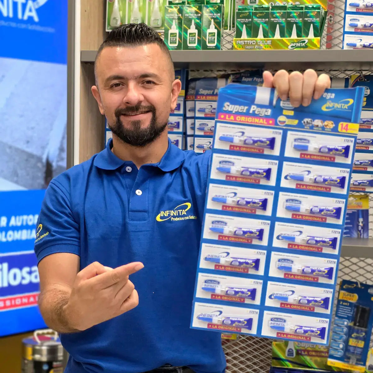 Super pega Infinita en display