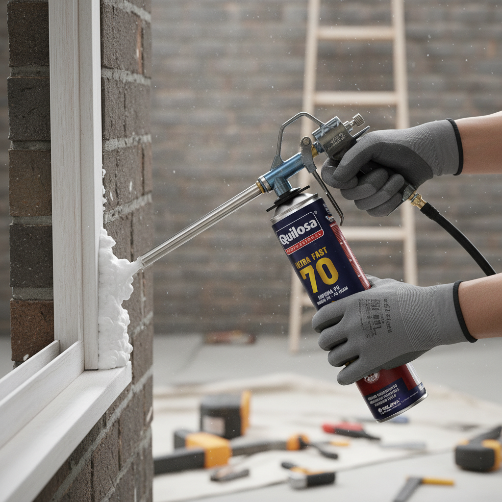 Espuma PU para instalacion puertas y ventanas ULTRA FAST 70 Quilosa